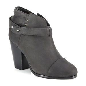 Rag & bone Harrow Suede Ankle Boot Booties Asphalt